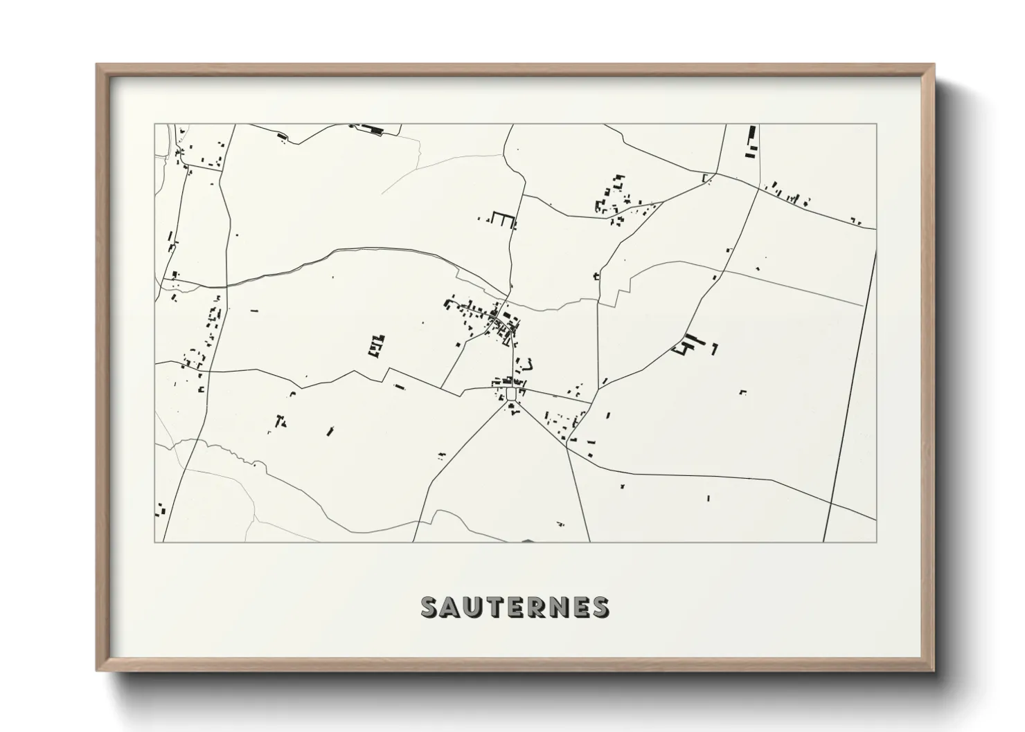 Une affiche de carte sur Sauternes