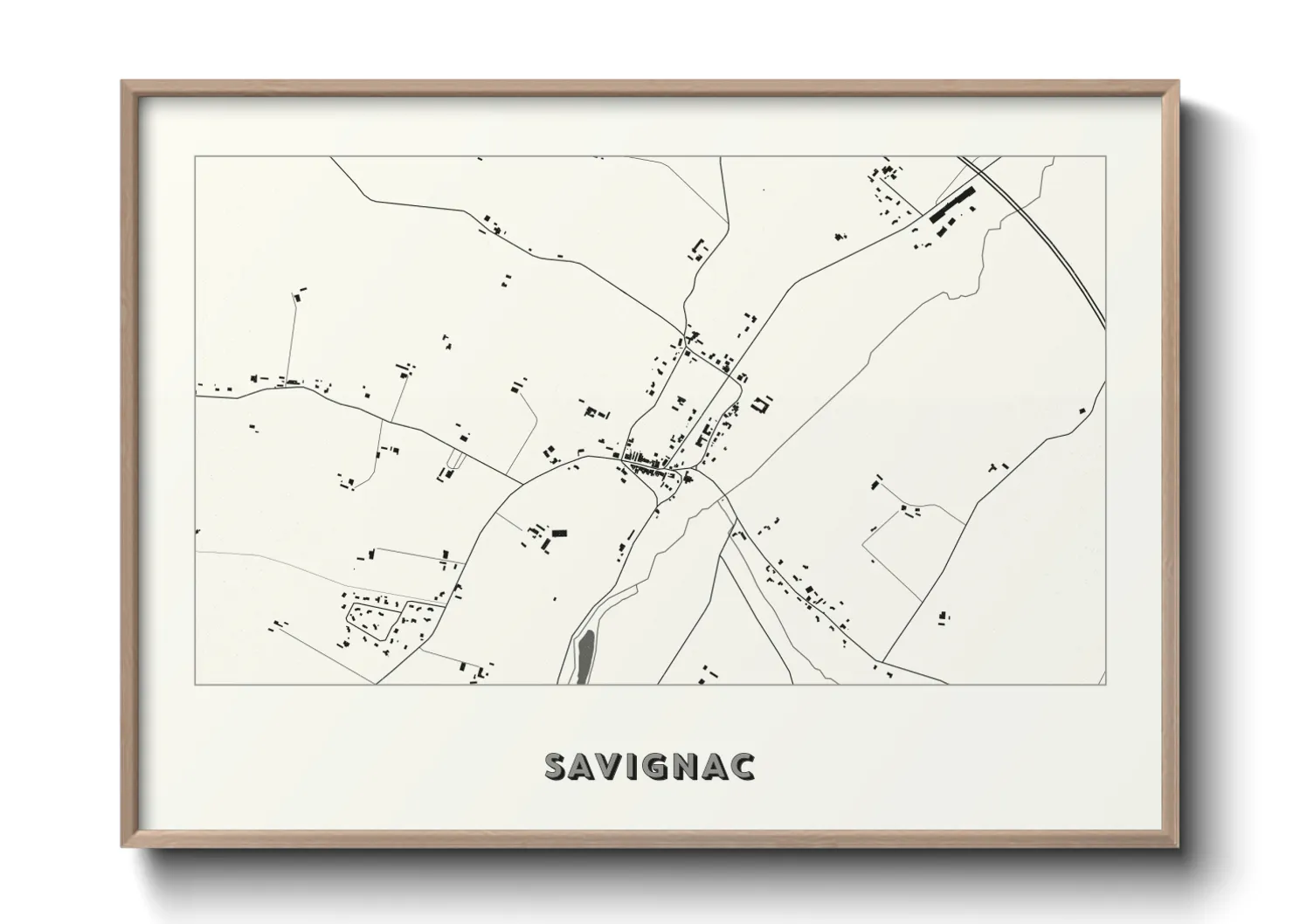 Une affiche de carte sur Savignac