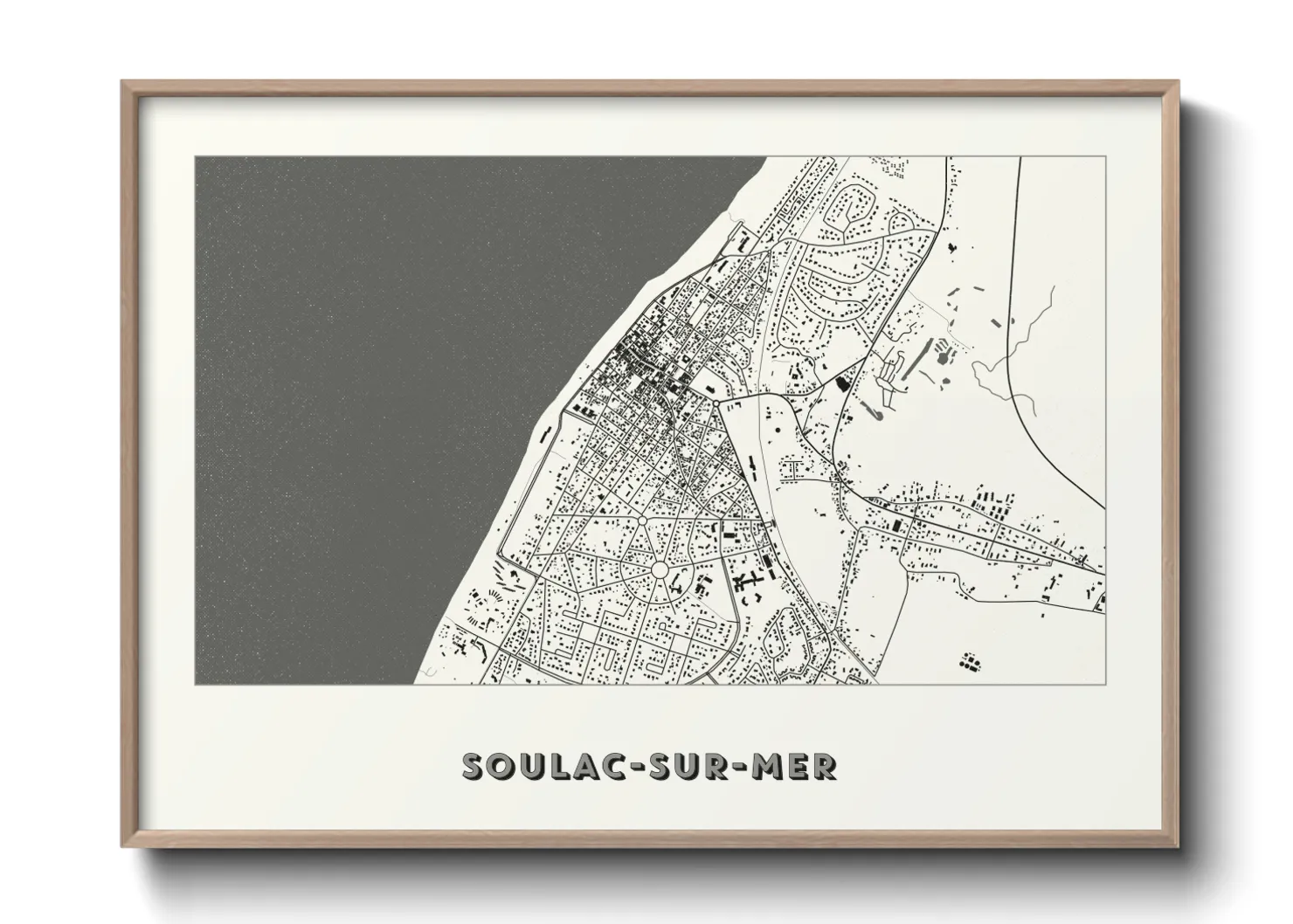 Une affiche de carte sur Soulac-sur-Mer