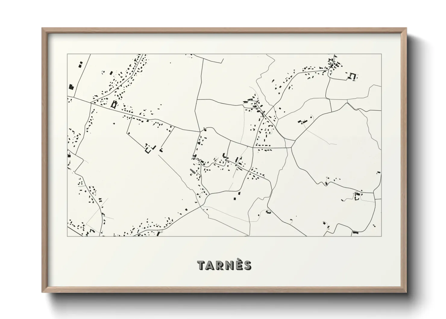 Une affiche de carte sur Tarnès