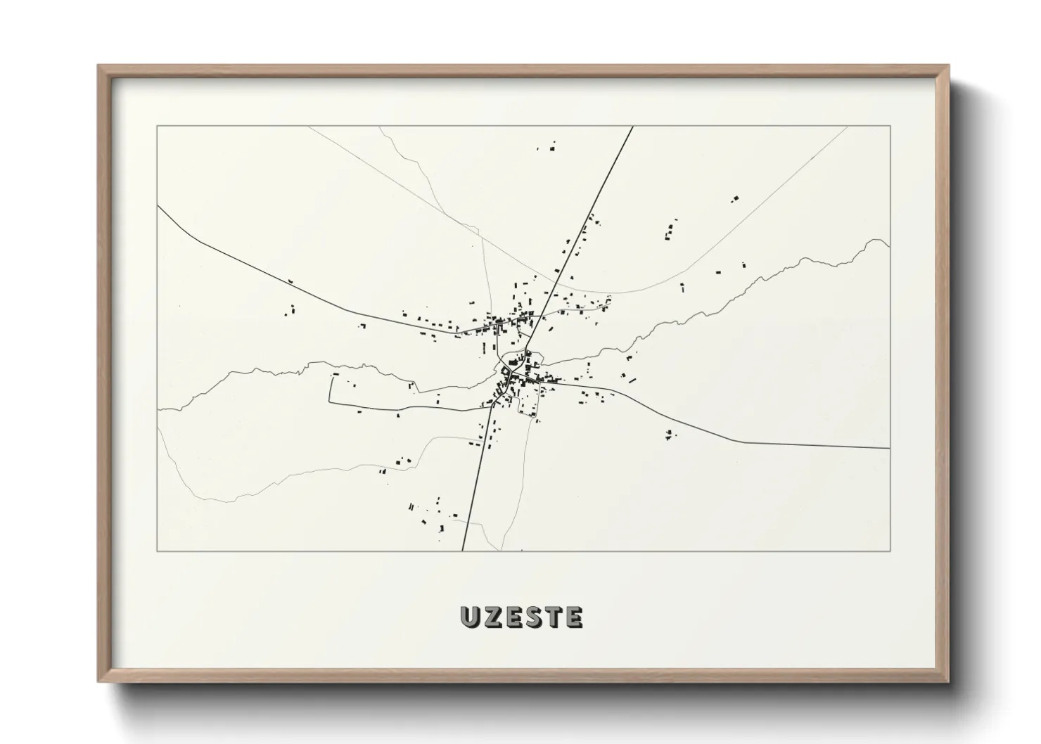 Une affiche de carte sur Uzeste