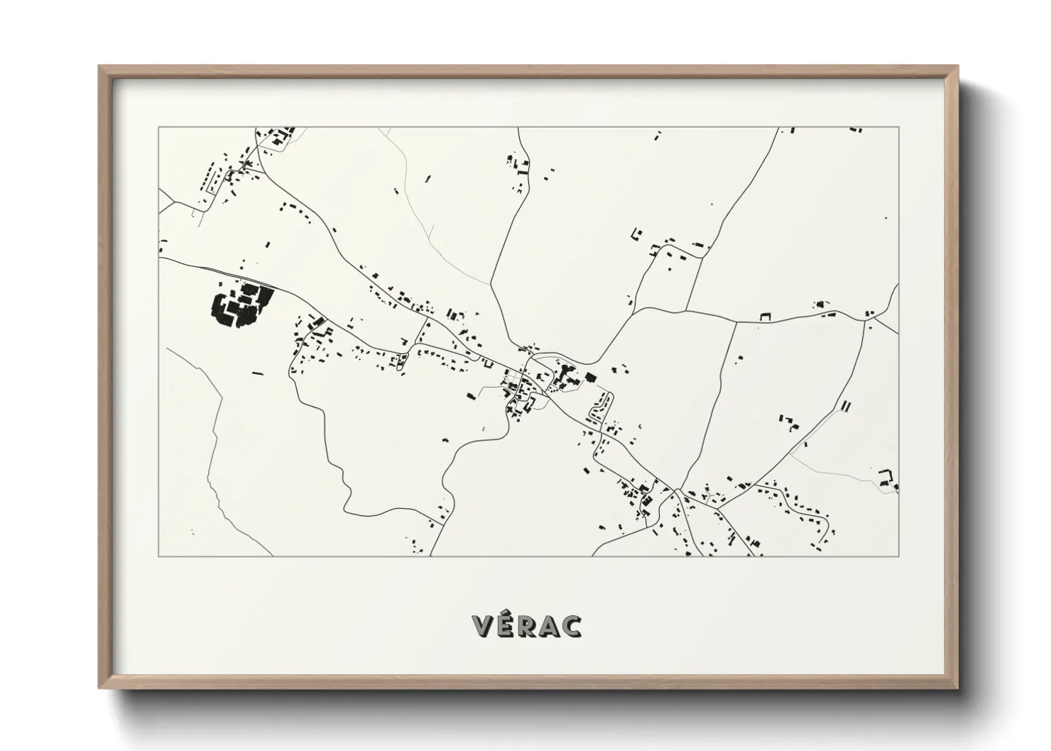 Une affiche de carte sur Vérac