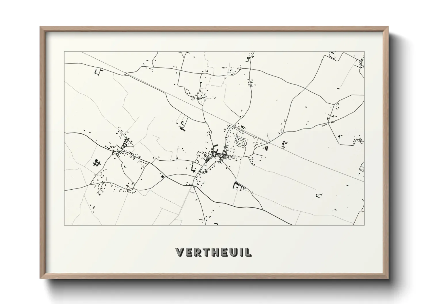 Une affiche de carte sur Vertheuil
