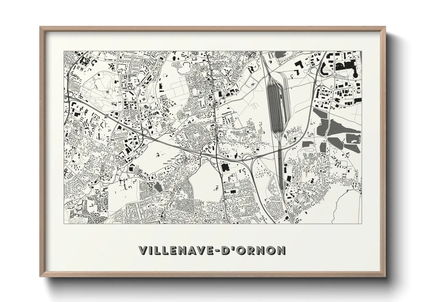 Une affiche de carte sur Villenave-d'Ornon