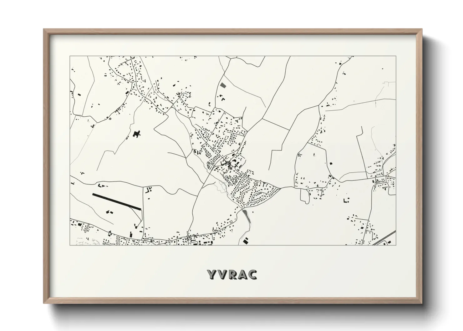 Une affiche de carte sur Yvrac