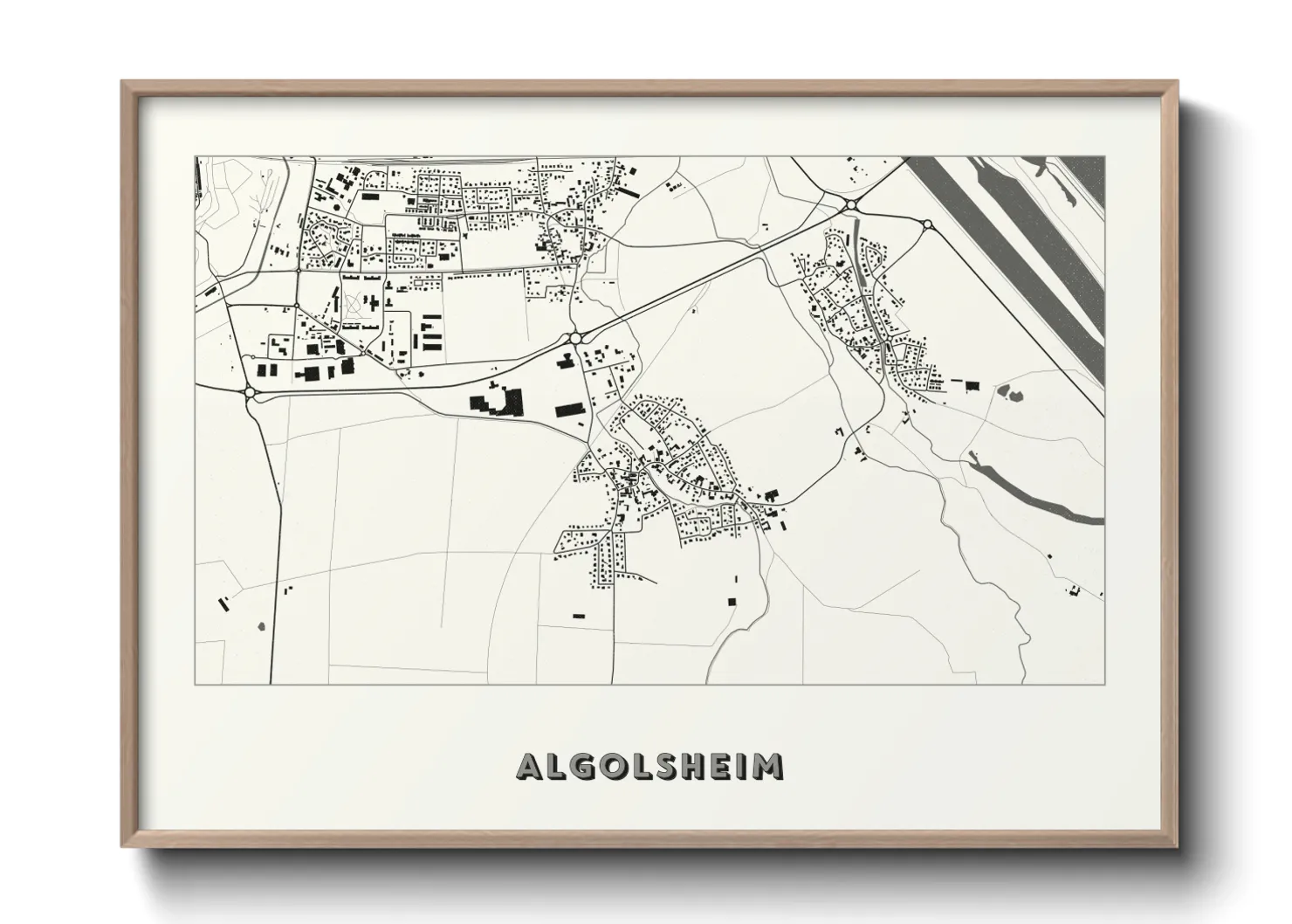 Une affiche de carte sur Algolsheim