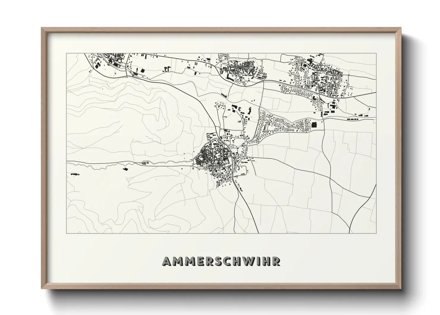 Une affiche de carte sur Ammerschwihr
