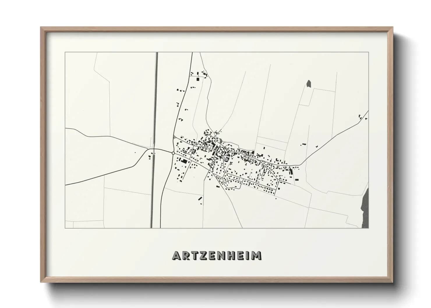 Une affiche de carte sur Artzenheim