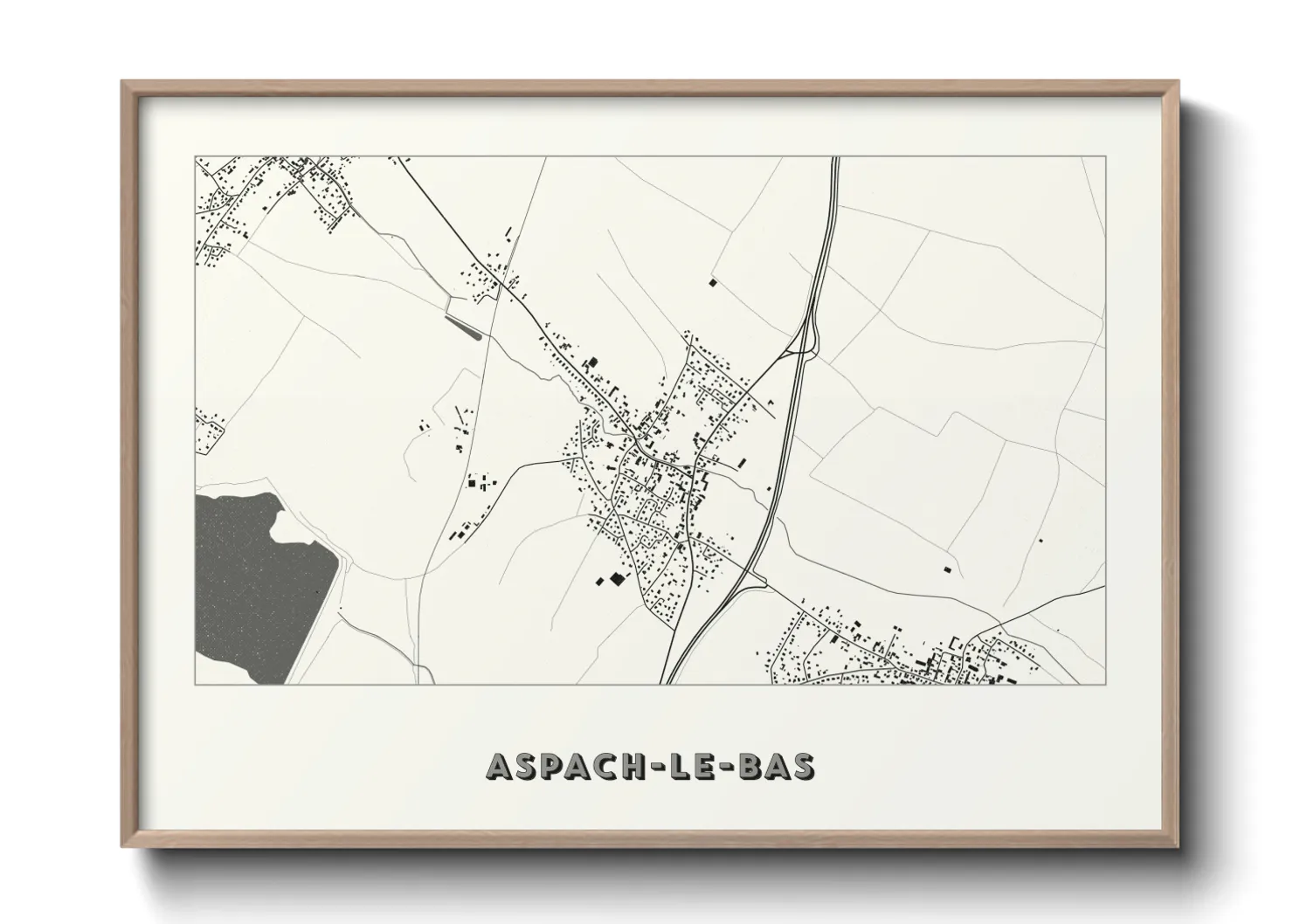 Une affiche de carte sur Aspach-le-Bas