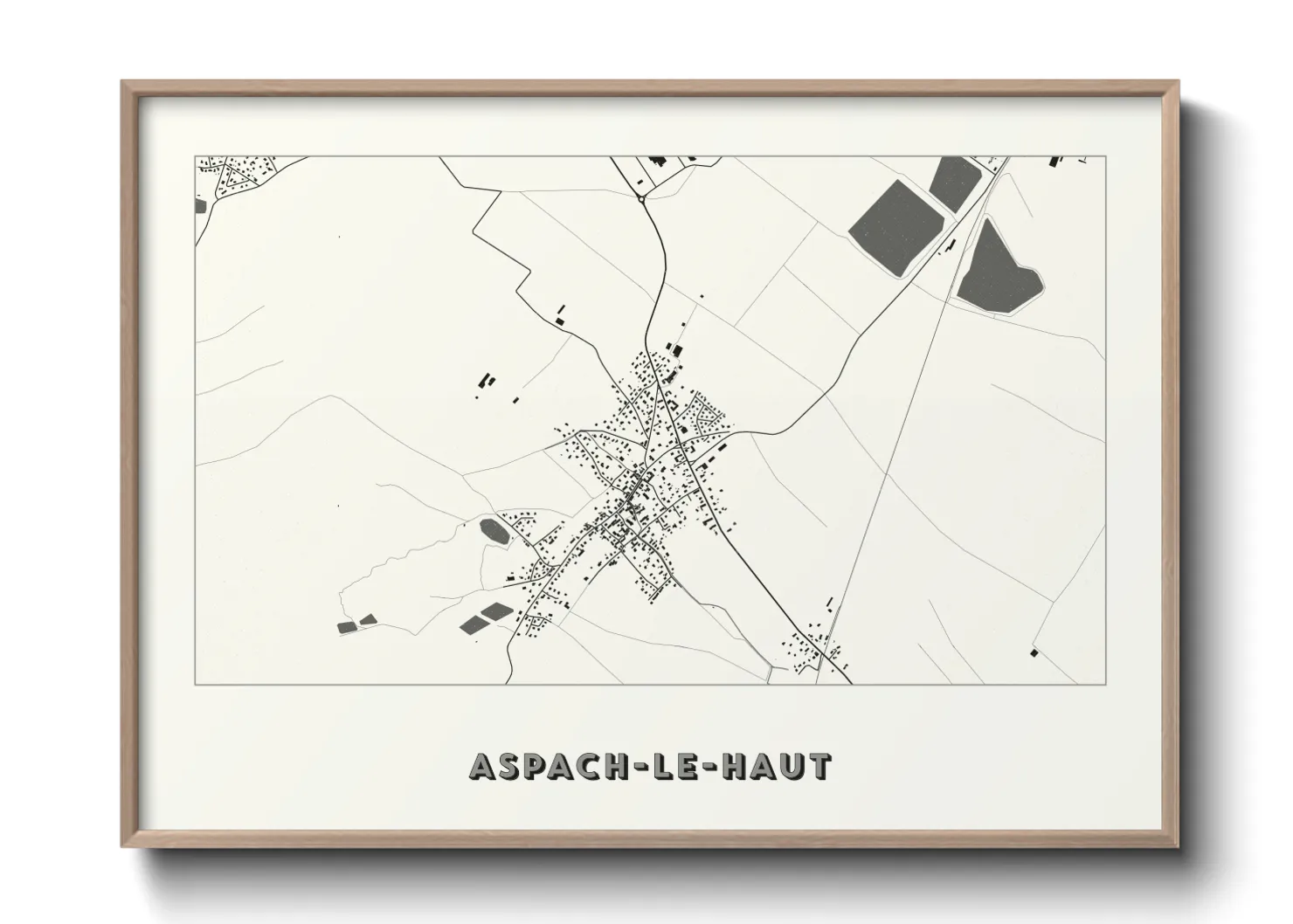 Une affiche de carte sur Aspach-le-Haut