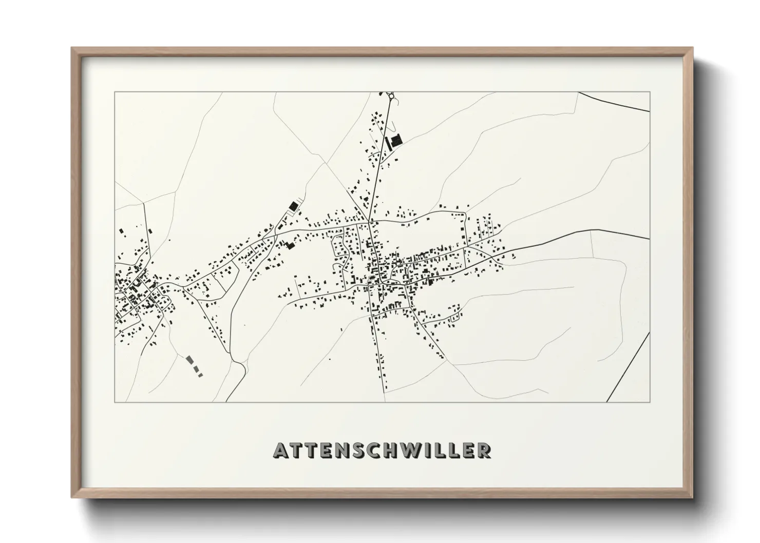 Une affiche de carte sur Attenschwiller