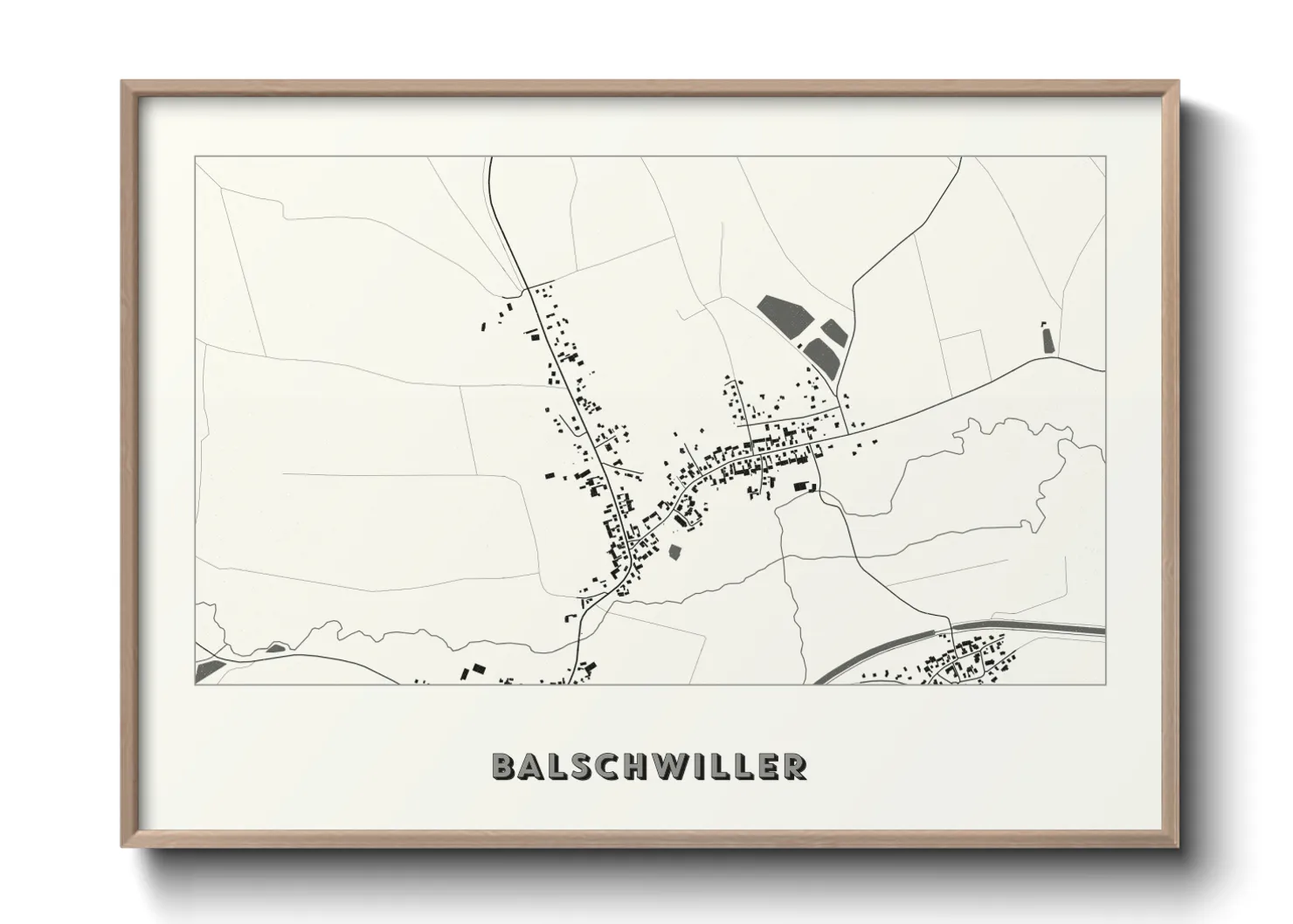 Une affiche de carte sur Balschwiller