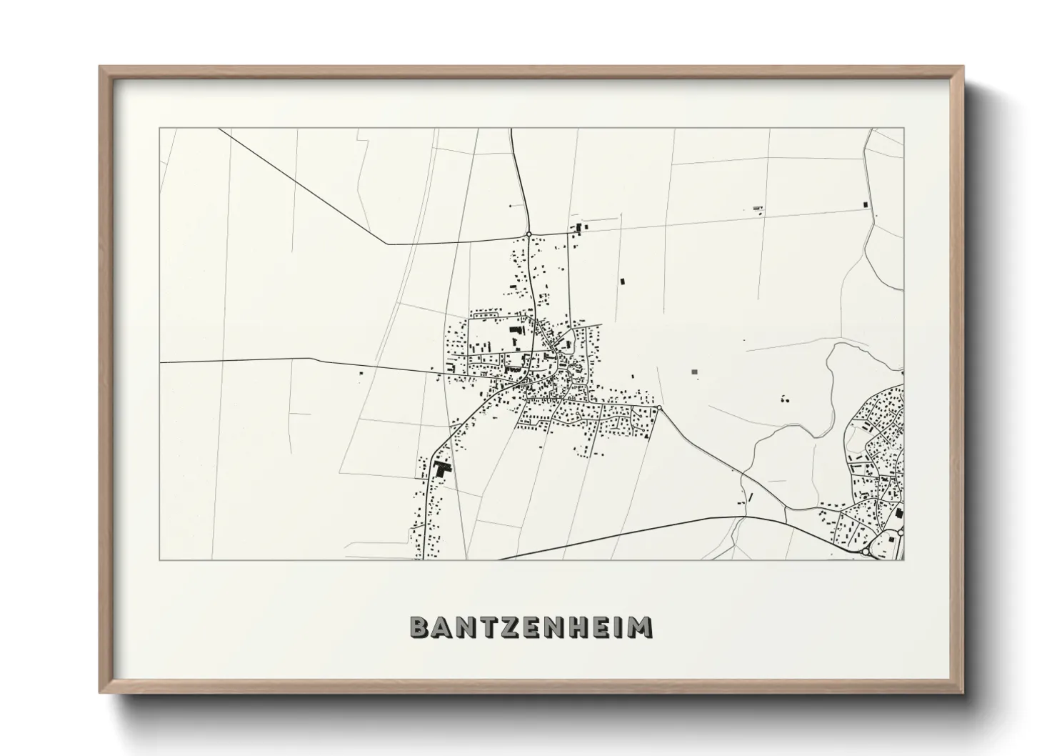 Une affiche de carte sur Bantzenheim