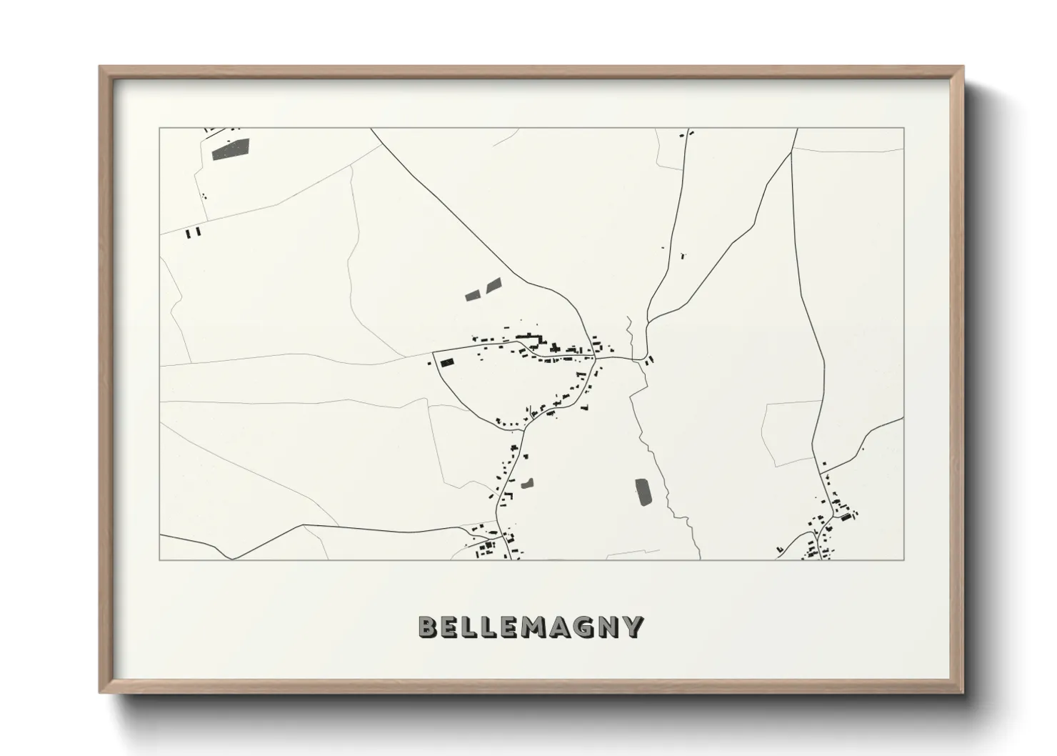 Une affiche de carte sur Bellemagny