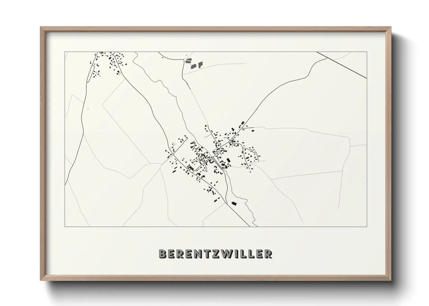 Une affiche de carte sur Berentzwiller
