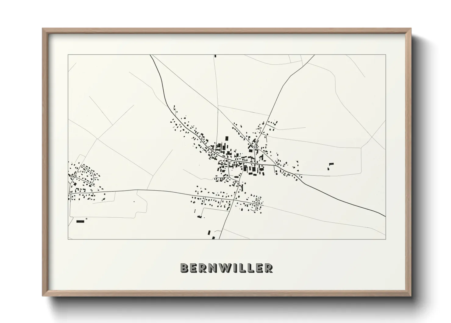 Une affiche de carte sur Bernwiller