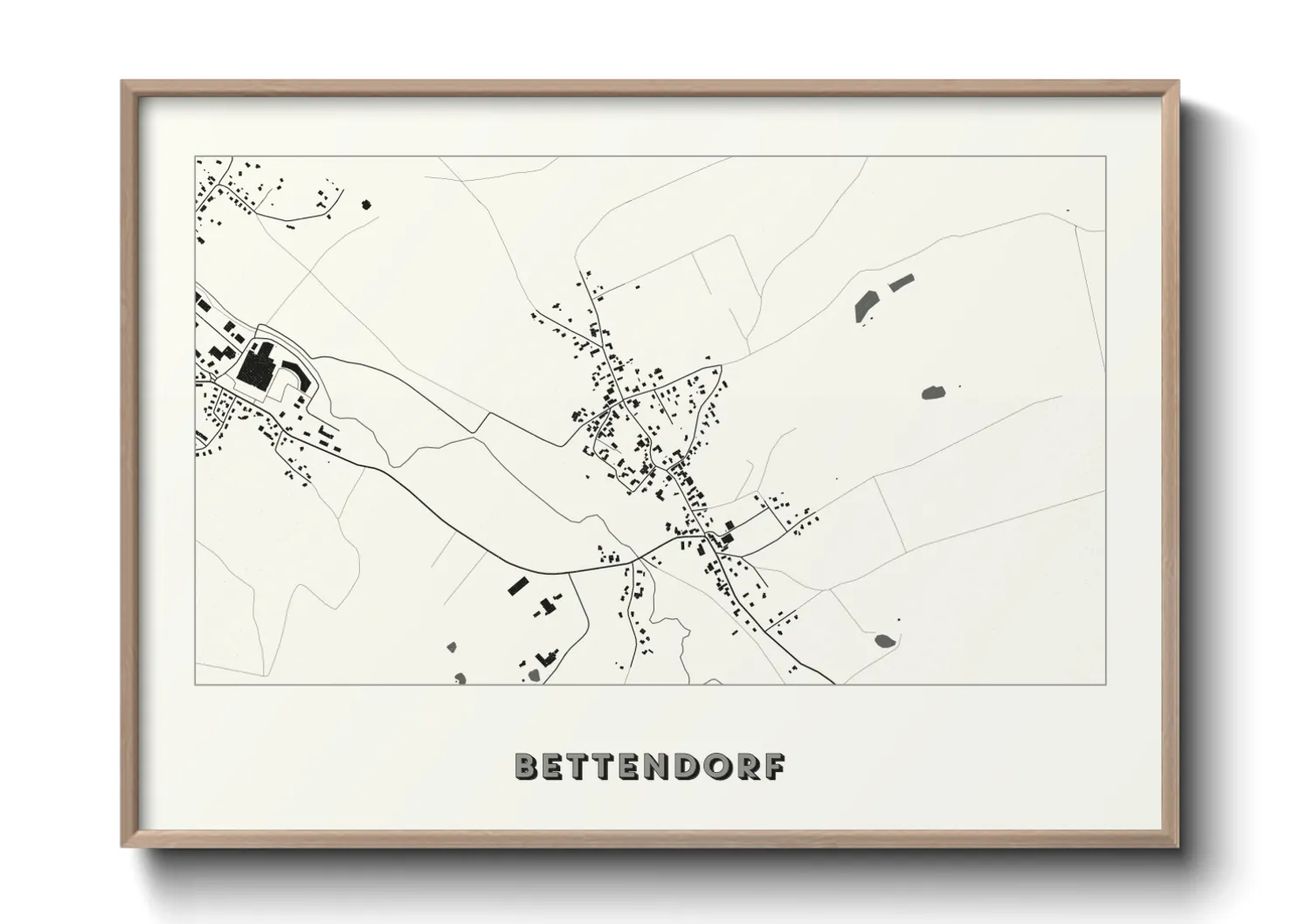 Une affiche de carte sur Bettendorf