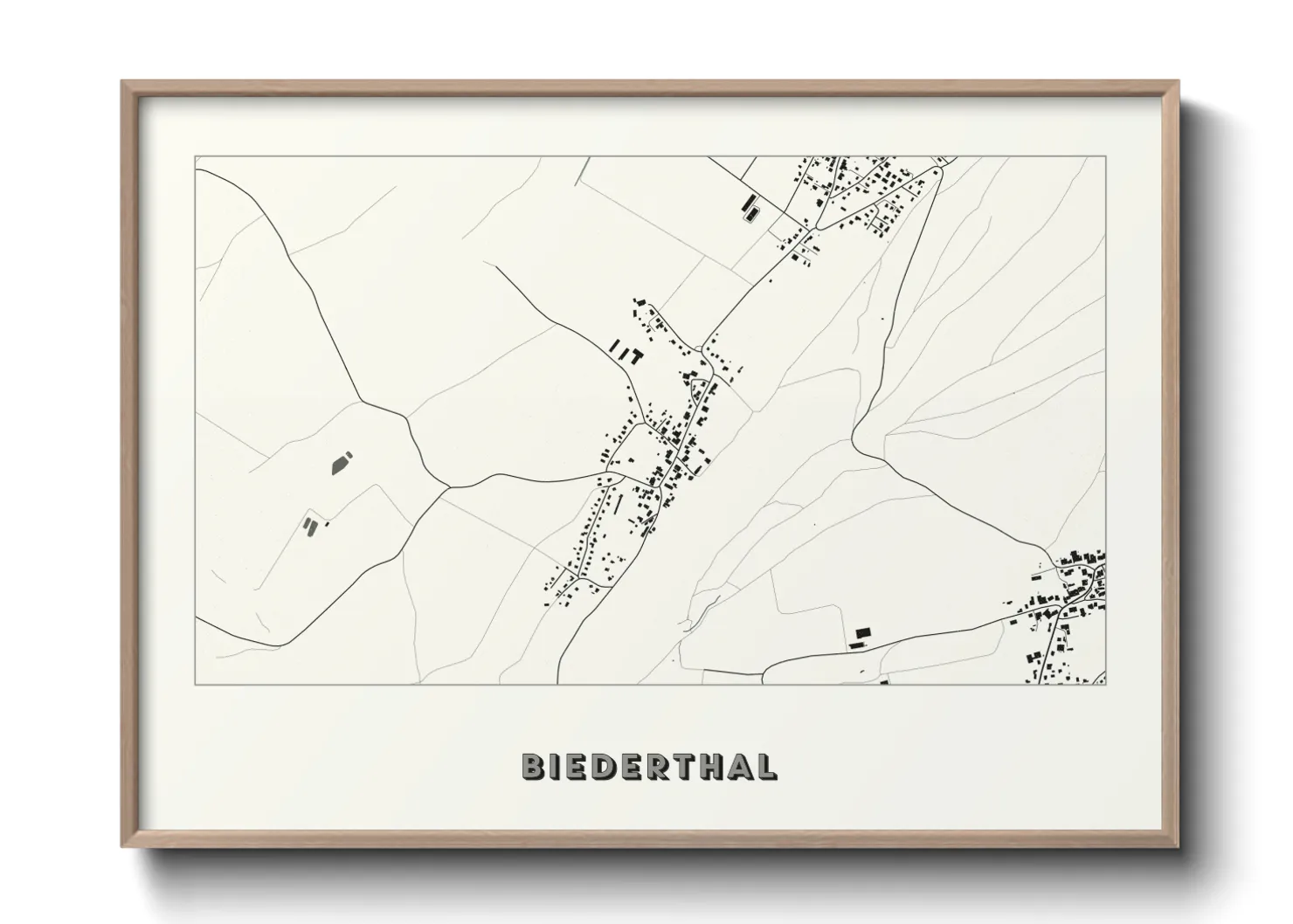 Une affiche de carte sur Biederthal