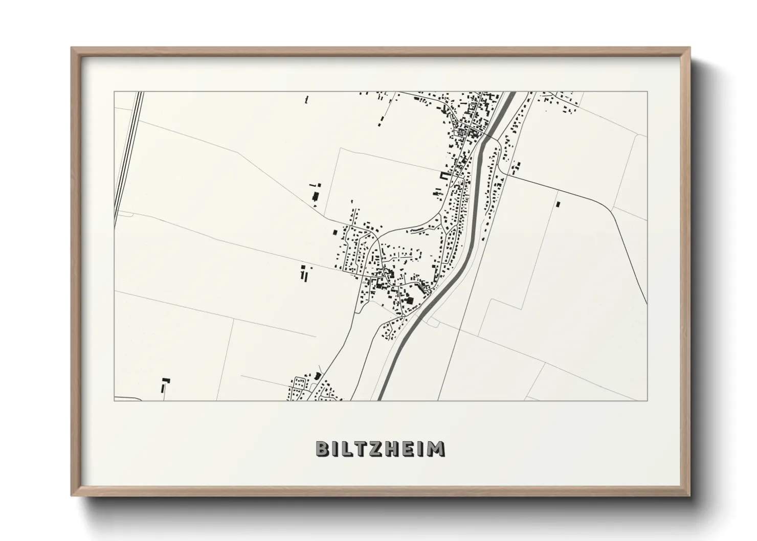 Une affiche de carte sur Biltzheim