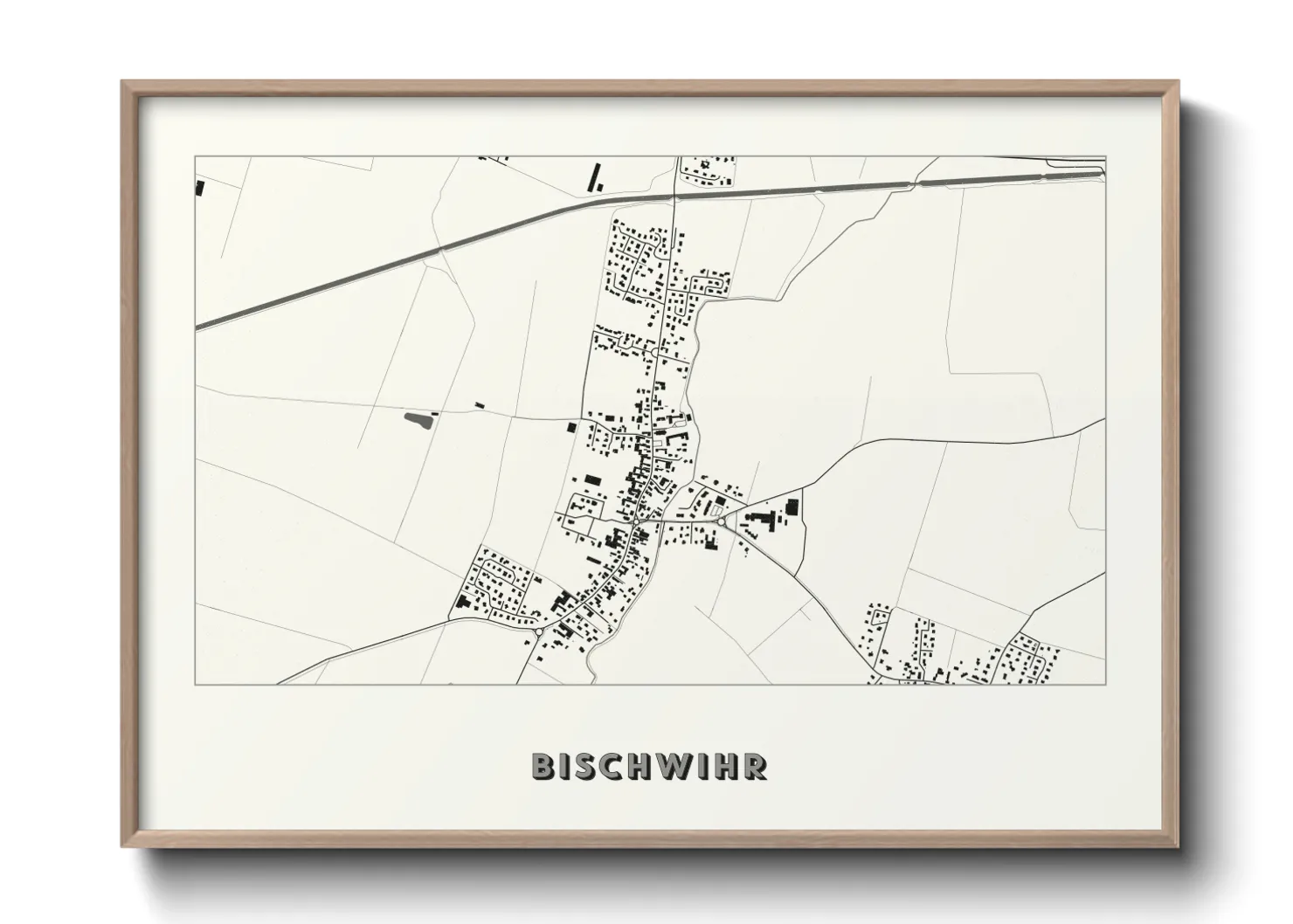 Une affiche de carte sur Bischwihr