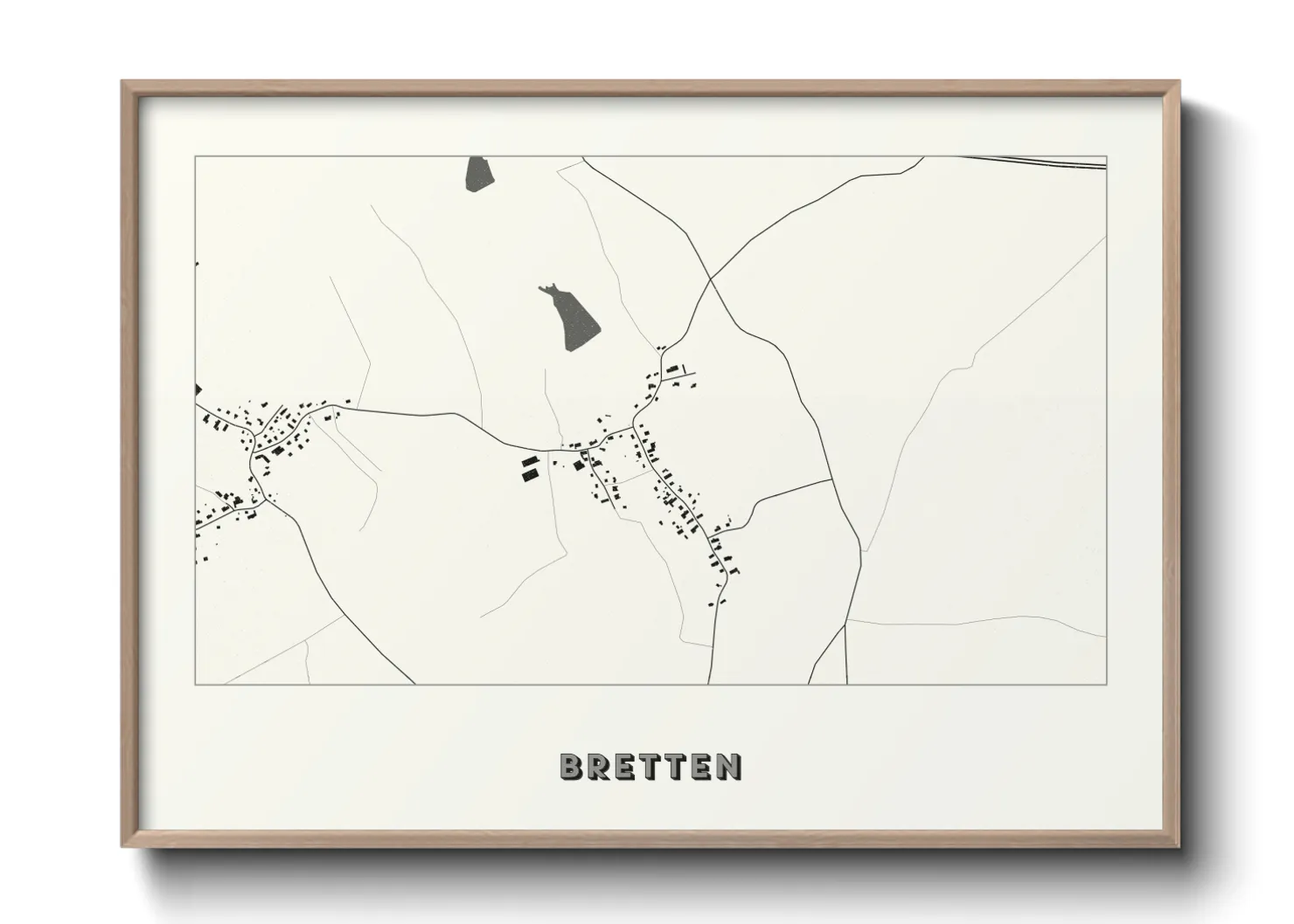 Une affiche de carte sur Bretten