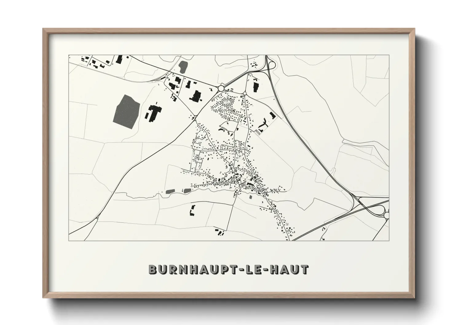 Une affiche de carte sur Burnhaupt-le-Haut
