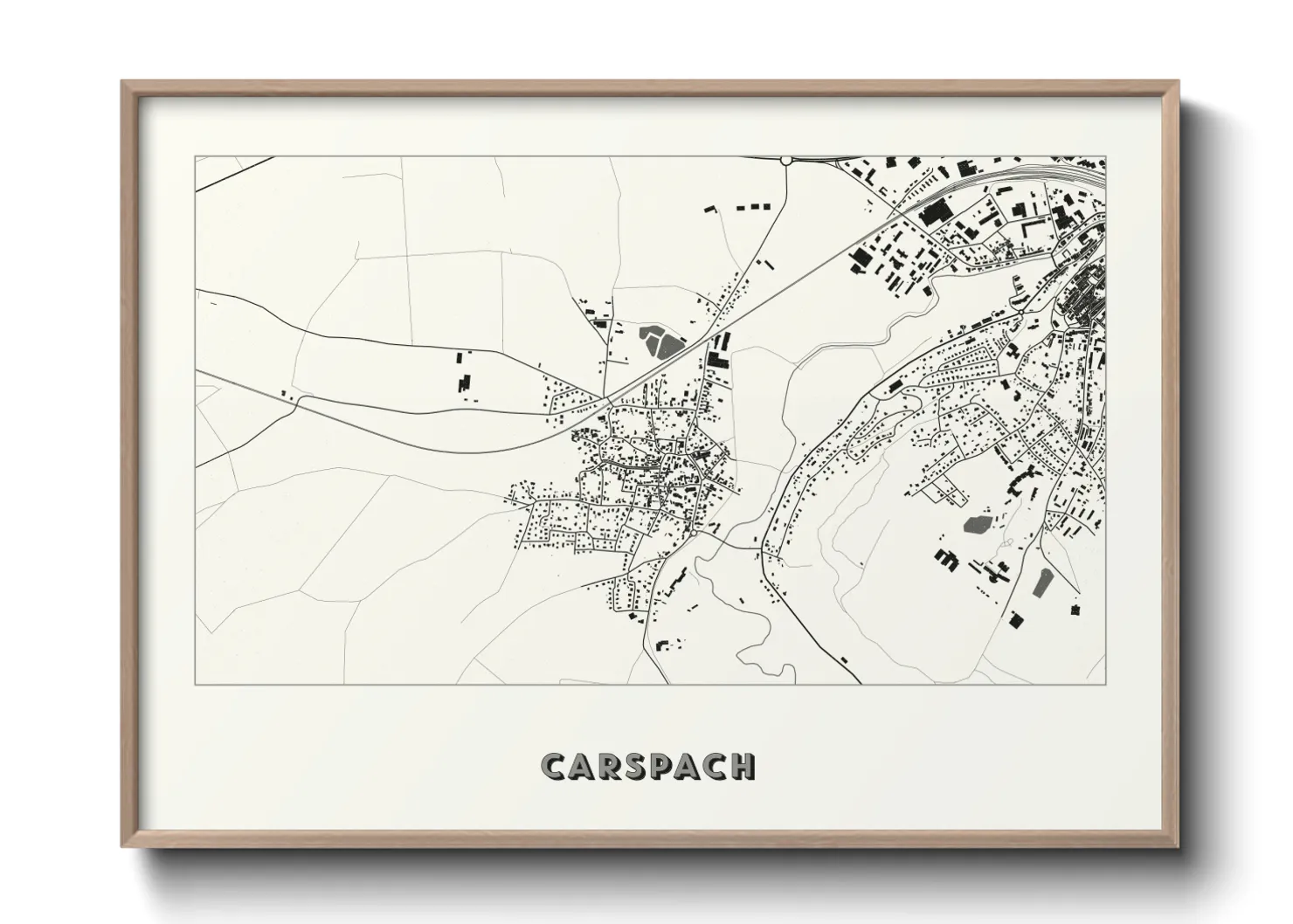 Une affiche de carte sur Carspach