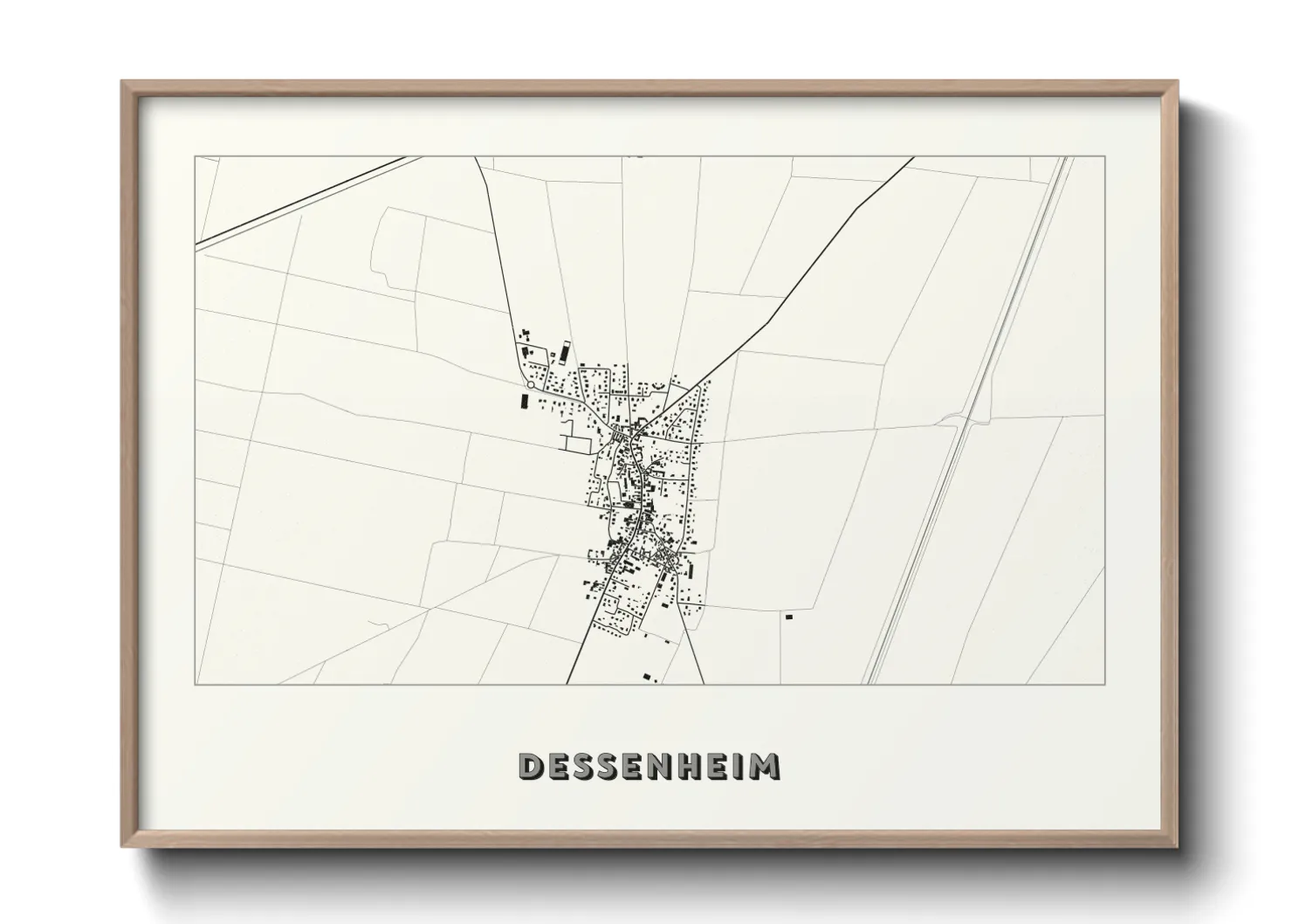 Une affiche de carte sur Dessenheim