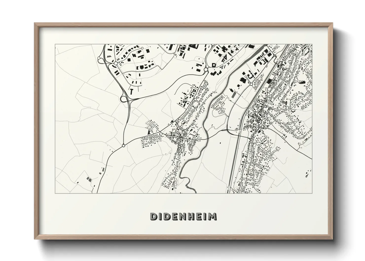 Une affiche de carte sur Didenheim