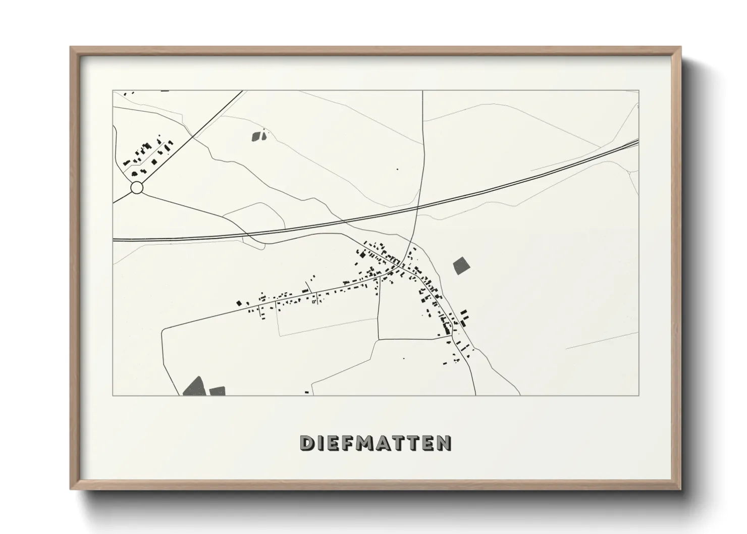 Une affiche de carte sur Diefmatten