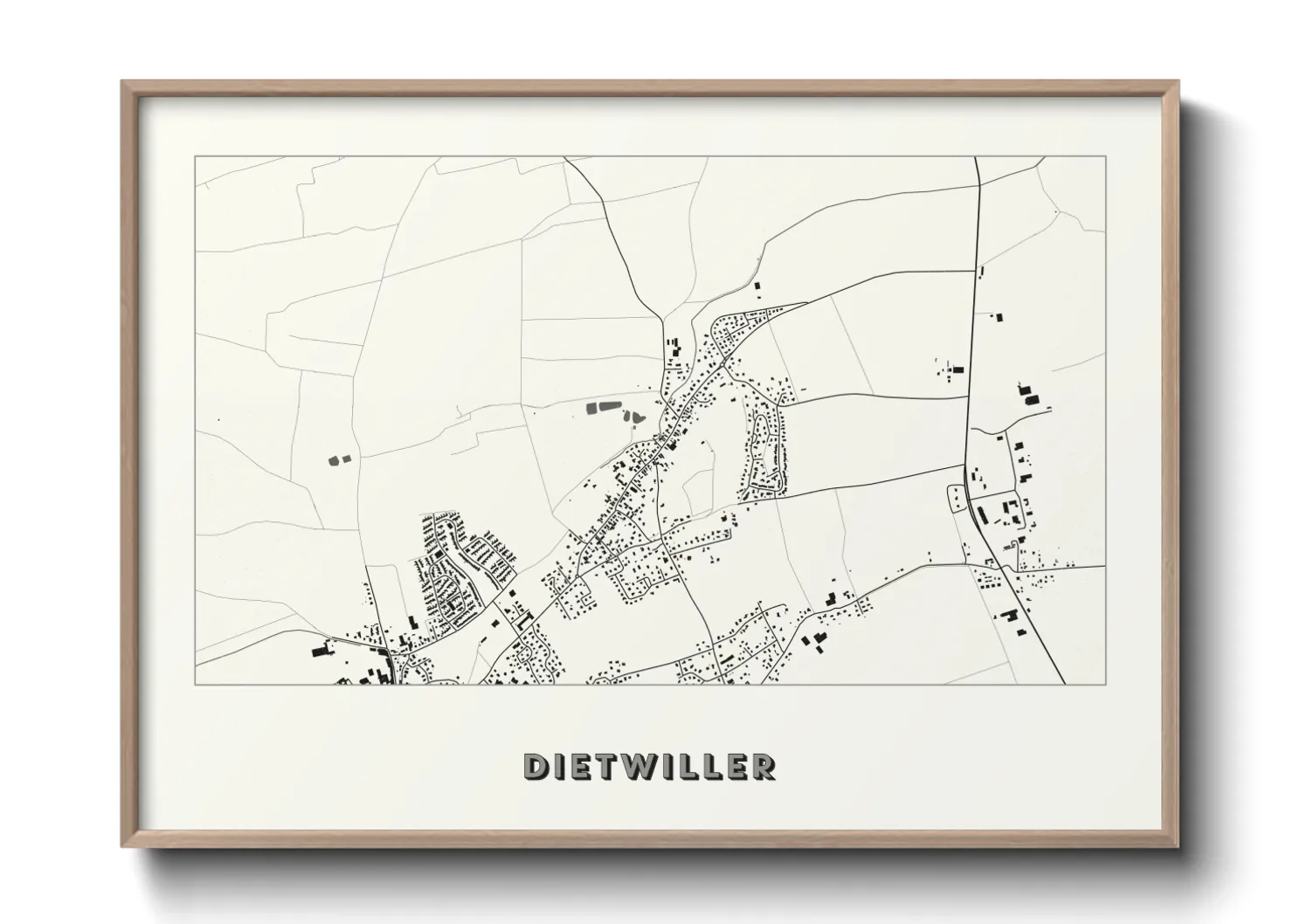 Une affiche de carte sur Dietwiller