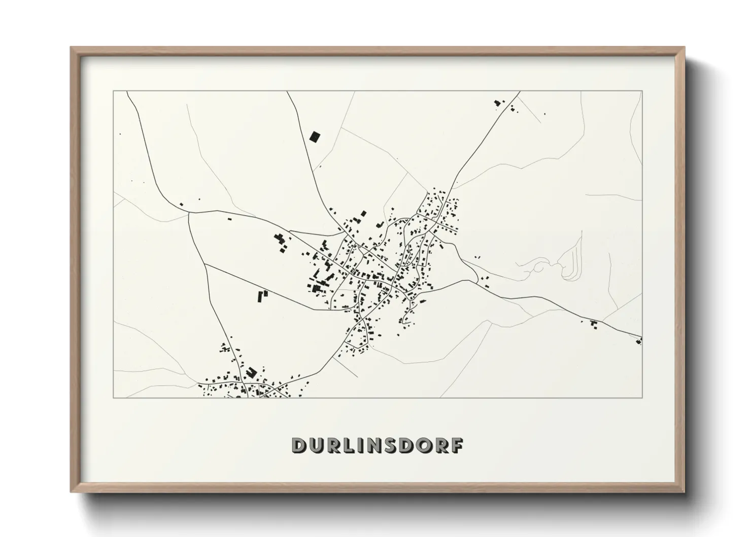 Une affiche de carte sur Durlinsdorf