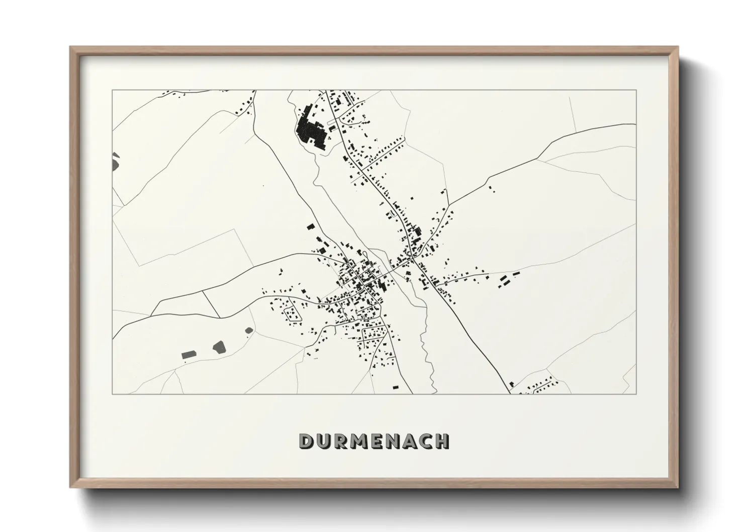 Une affiche de carte sur Durmenach