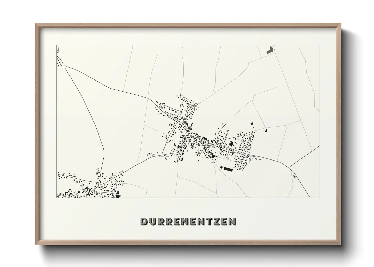 Une affiche de carte sur Durrenentzen