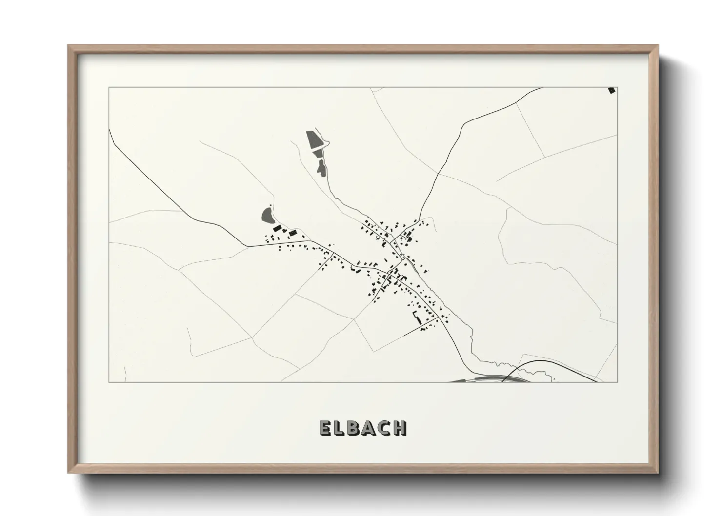 Une affiche de carte sur Elbach