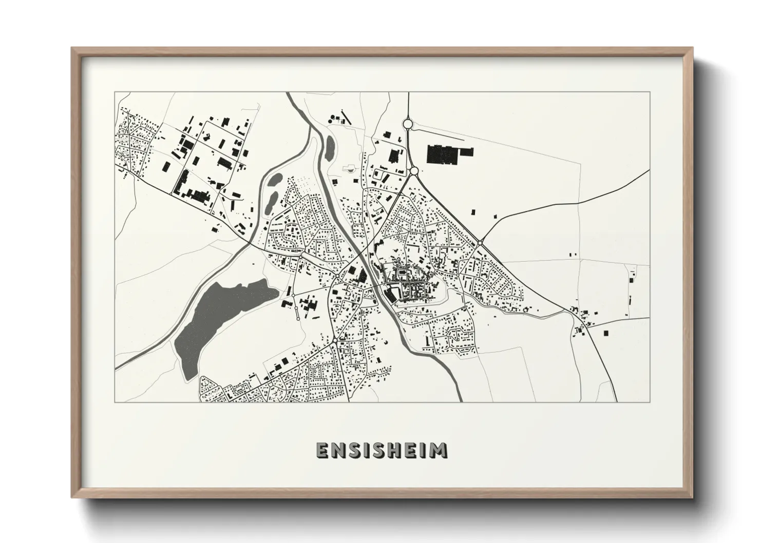 Une affiche de carte sur Ensisheim