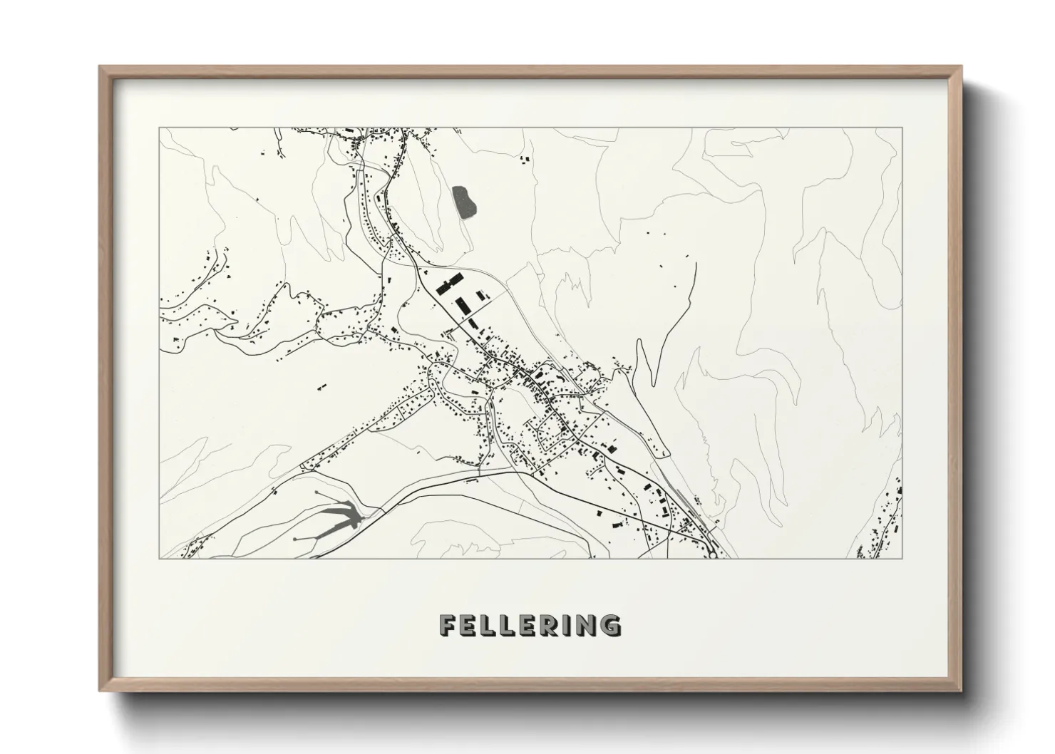 Une affiche de carte sur Fellering