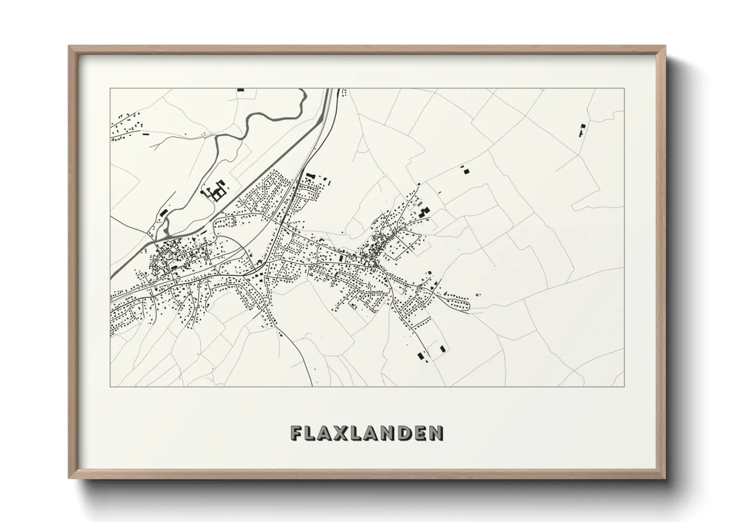 Une affiche de carte sur Flaxlanden
