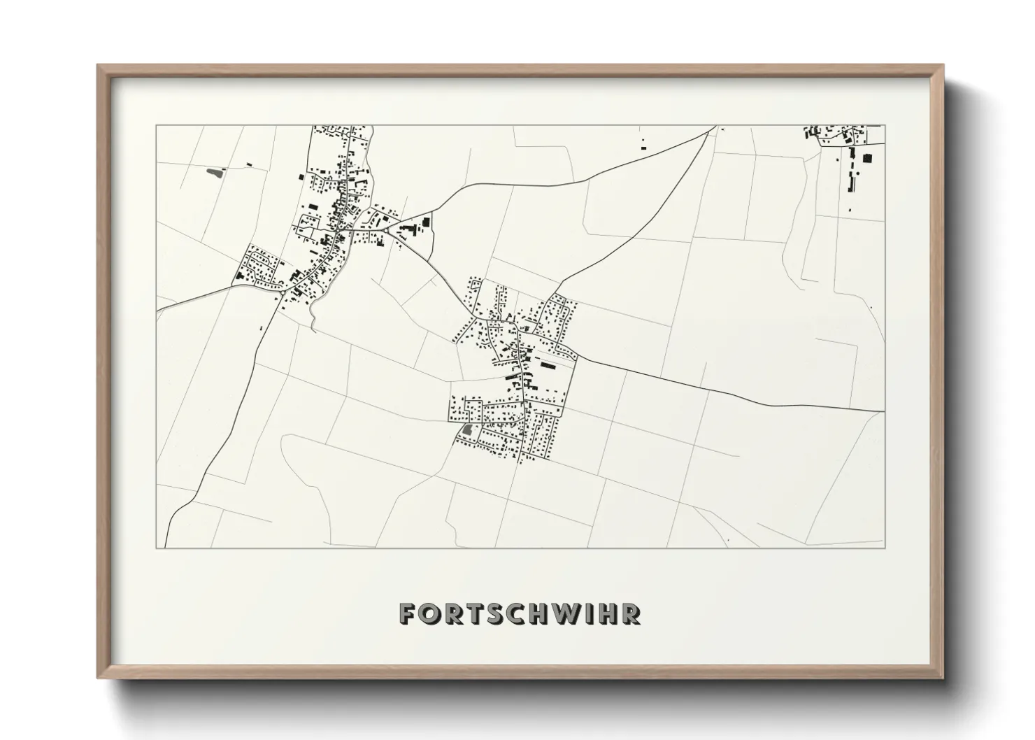 Une affiche de carte sur Fortschwihr