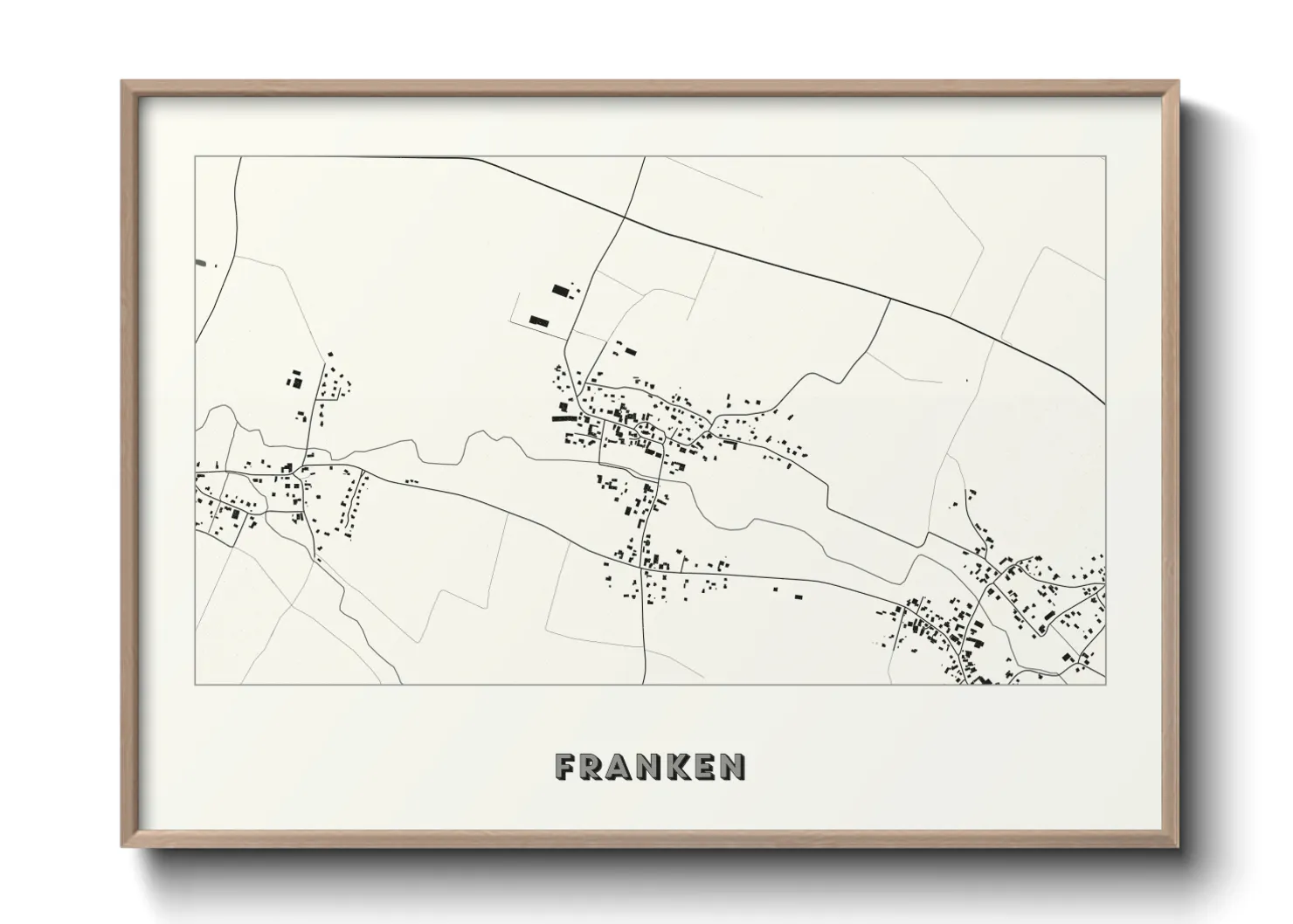 Une affiche de carte sur Franken