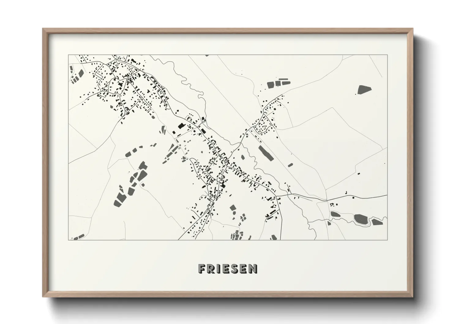 Une affiche de carte sur Friesen