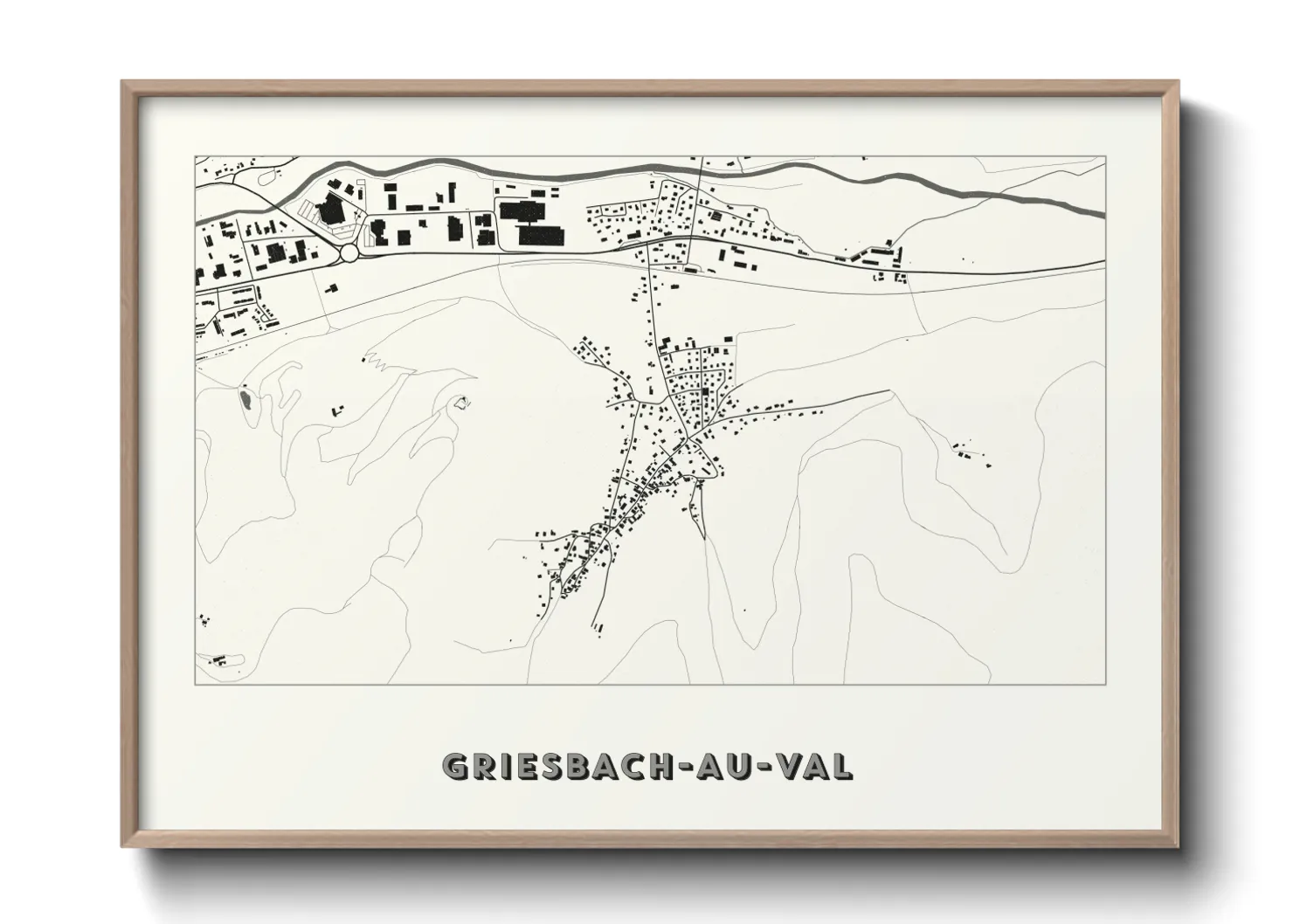 Une affiche de carte sur Griesbach-au-Val