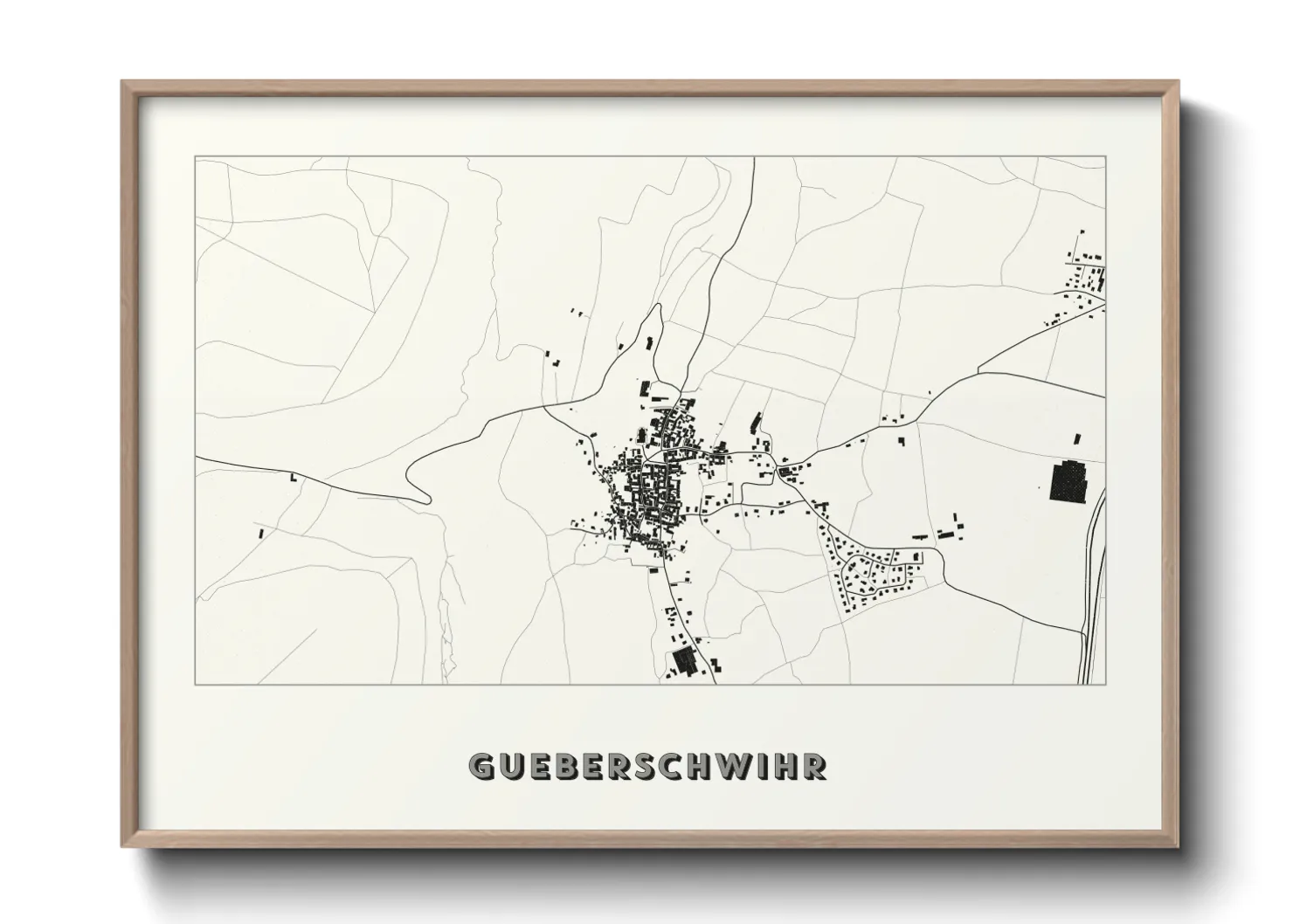 Une affiche de carte sur Gueberschwihr