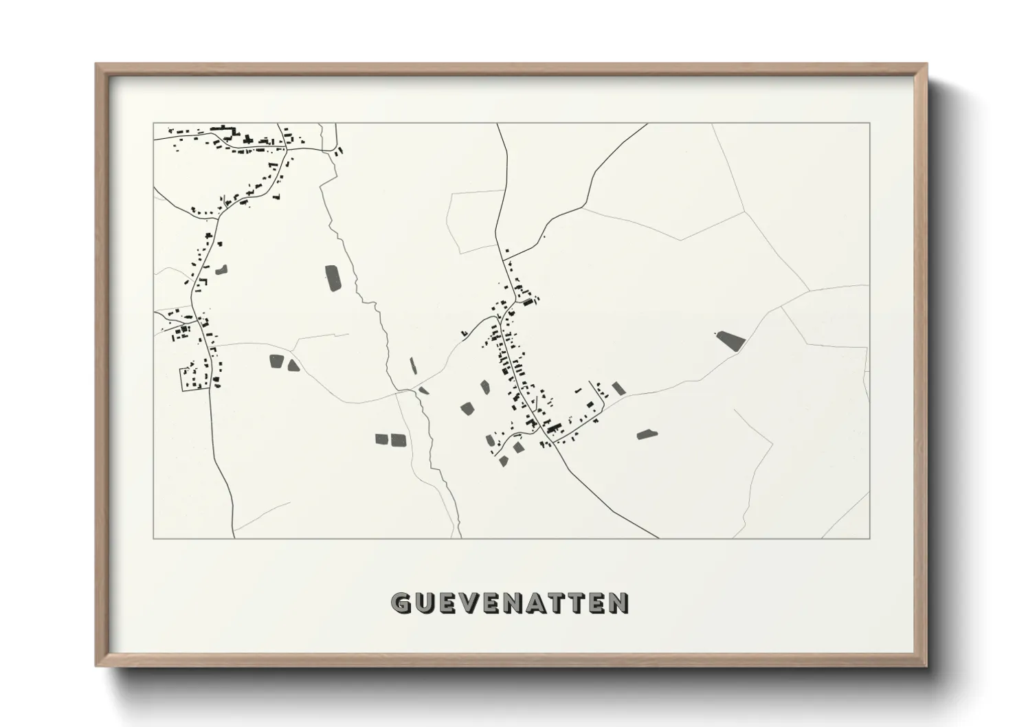 Une affiche de carte sur Guevenatten