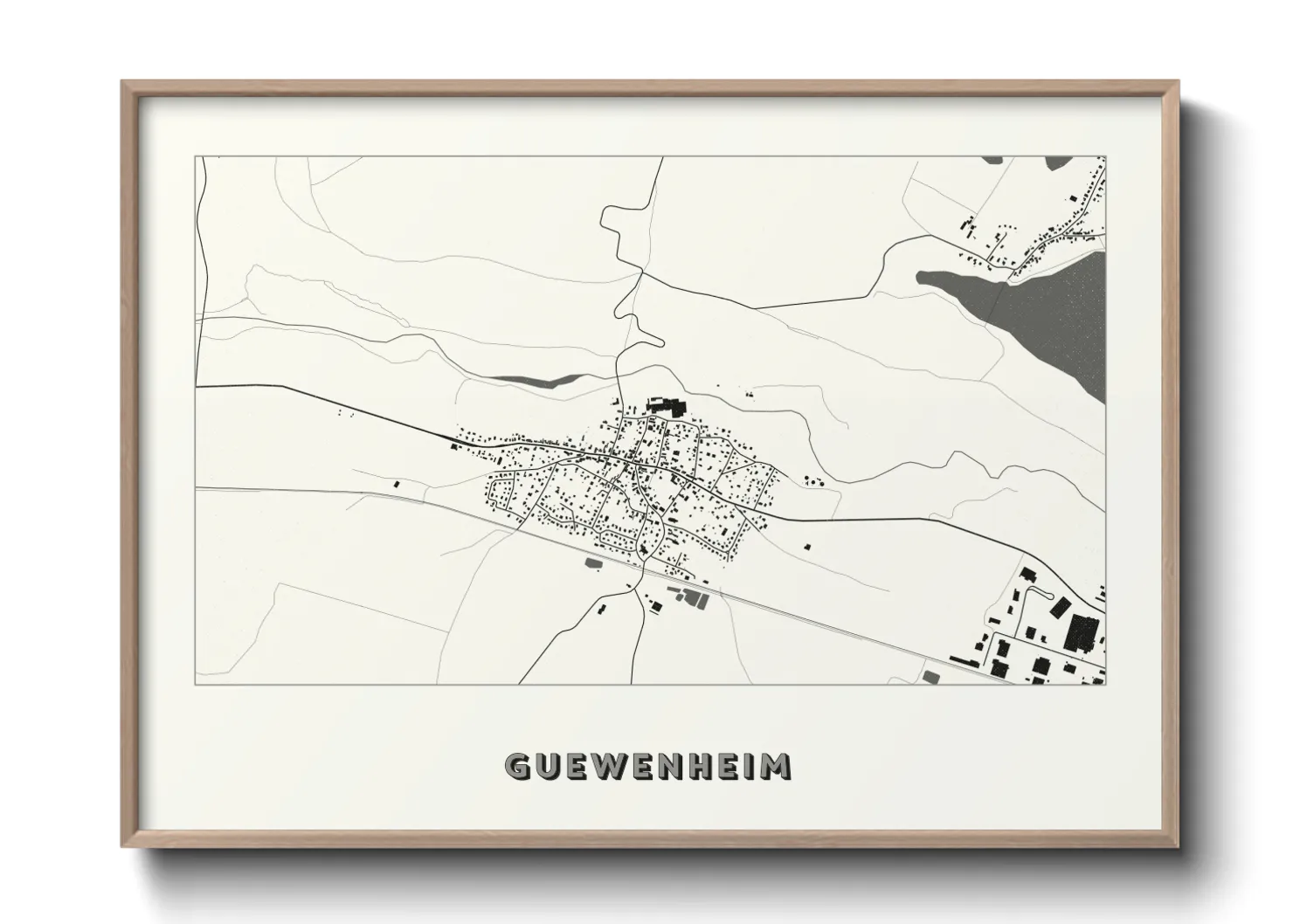 Une affiche de carte sur Guewenheim