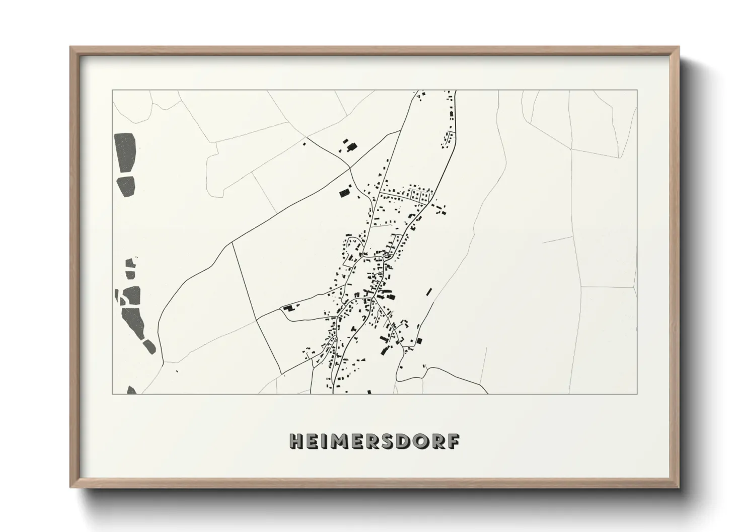 Une affiche de carte sur Heimersdorf