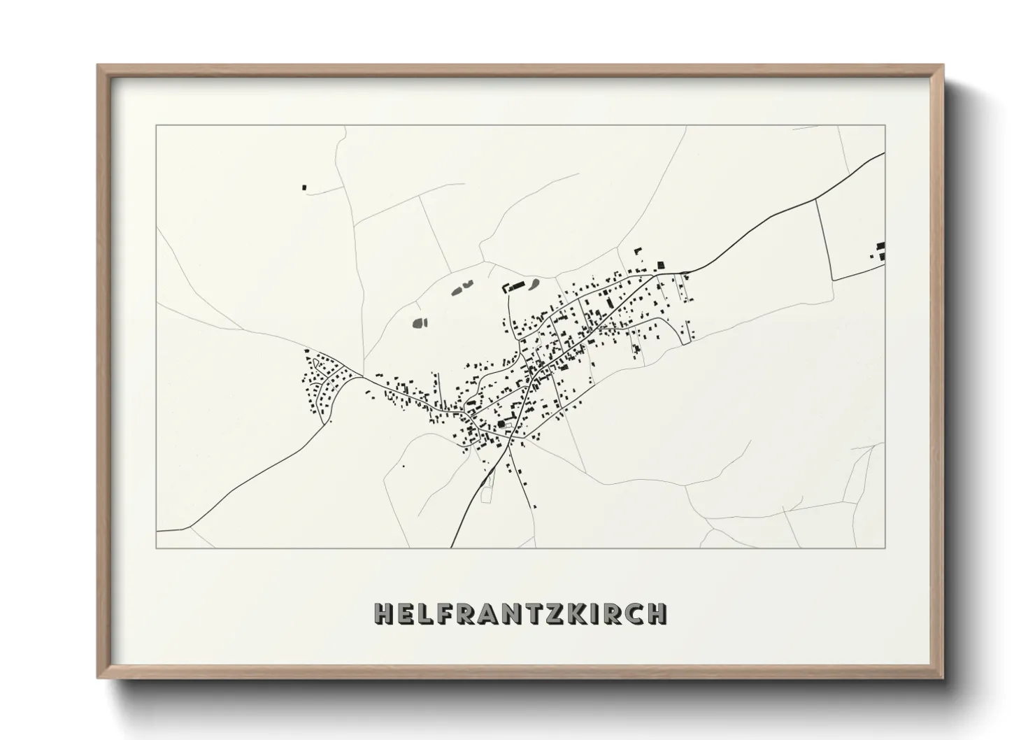 Une affiche de carte sur Helfrantzkirch