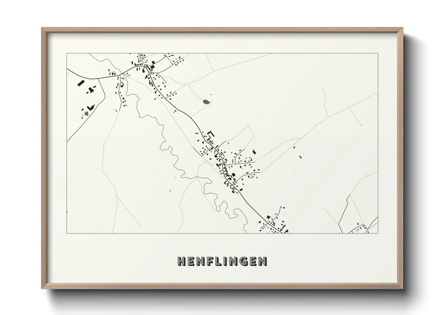 Une affiche de carte sur Henflingen