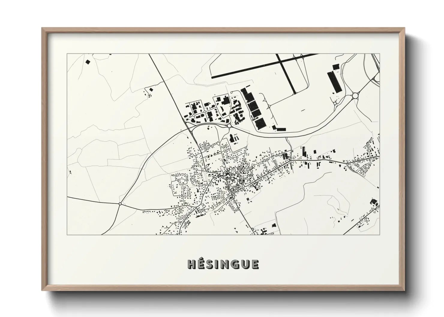 Une affiche de carte sur Hésingue