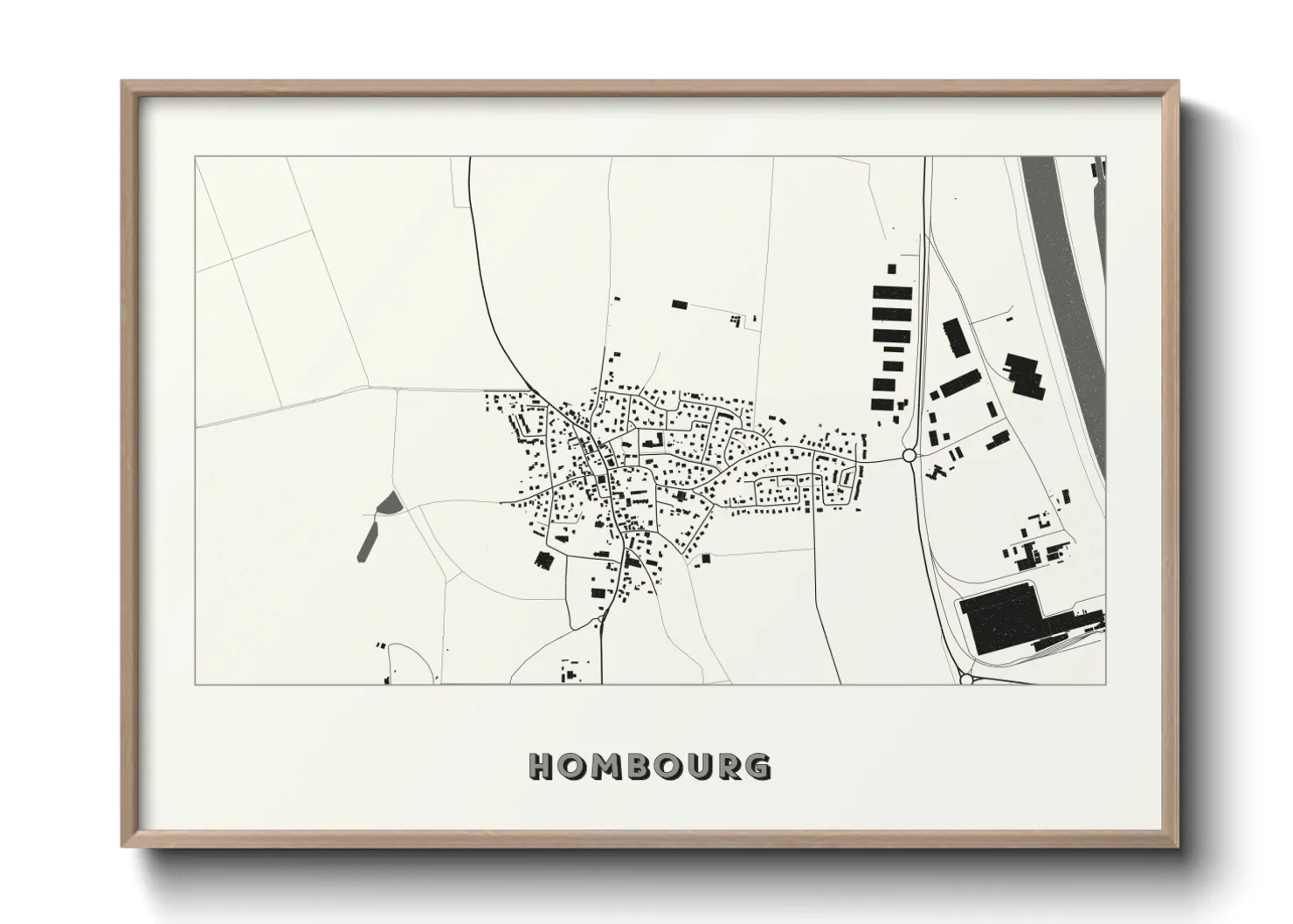 Une affiche de carte sur Hombourg
